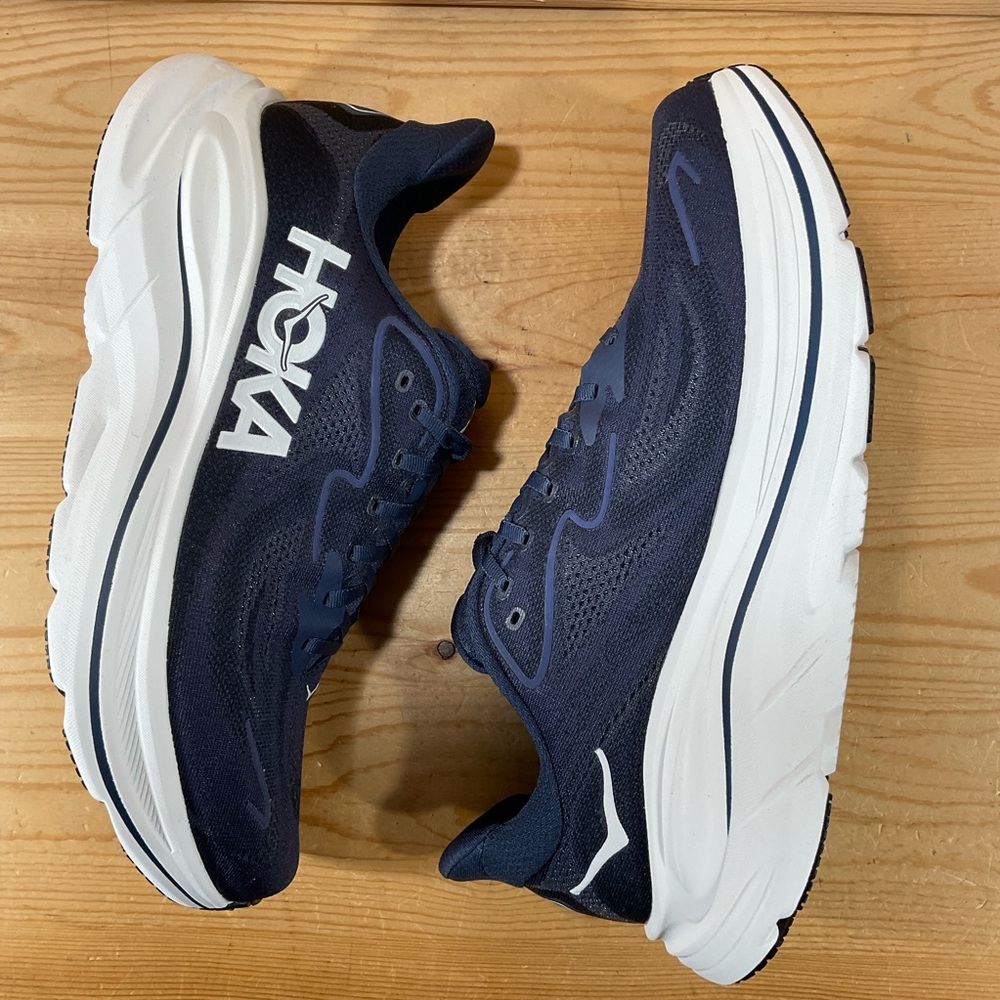 Hoka One Clifton 10 Running Shoes Men’s 11.5 D Navy White 1162030 NWT - Picture 6 of 9